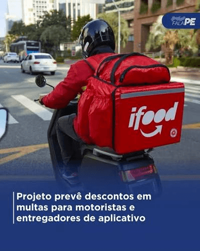 Projeto prevê desconto em multas para motoristas e entregadores de aplicativo